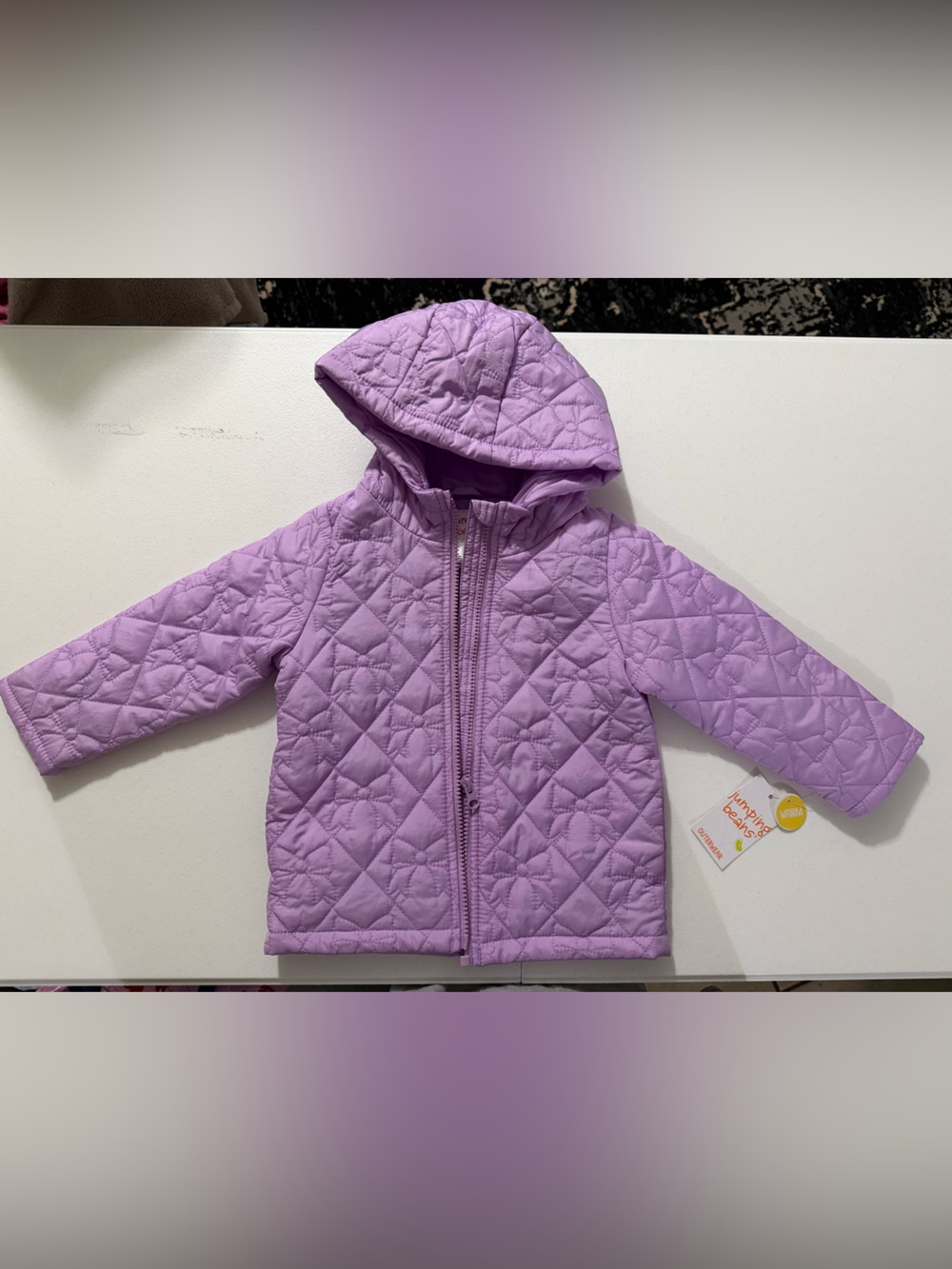 jumping beans Quilted Hooded Puffer Jacket Lavender